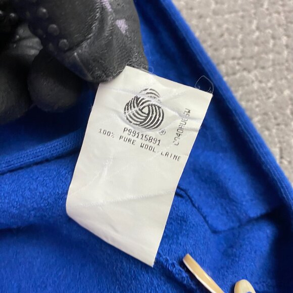 Geiger Cardigan Sweater Jacket Women's 42 Blue Wool Buttons Collection Austria - Picture 9 of 16